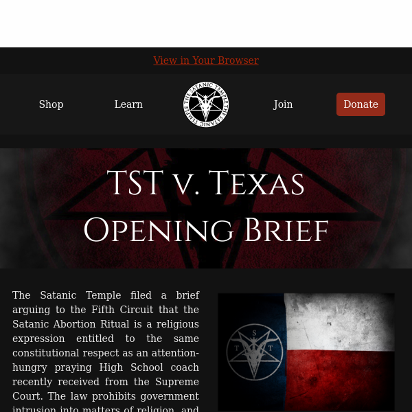 TST v. Texas - Opening Brief