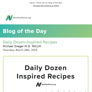 Daily Dozen–Inspired Recipes