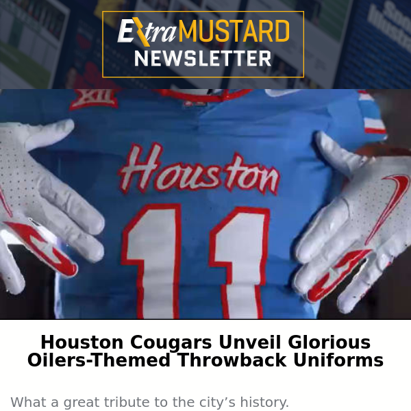 BONUS: Houston Cougars Kick Off 2023 Season in New Oiler-Themed Uniforms! 