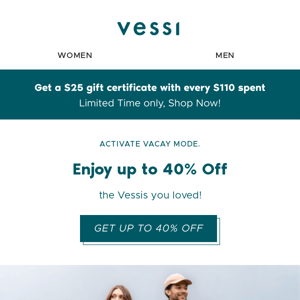 Up to 40% Off | Prepare to fall in love with your Vessis.