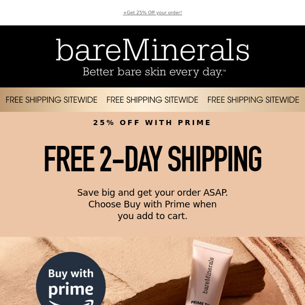 FREE 2-Day Shipping when you Buy with Prime