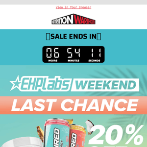 Time is running out⌛20% Off EHPLabs