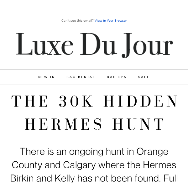 The 30k Hidden Hermes Hunt Continues...