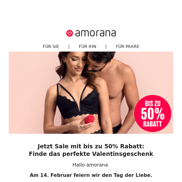 Bis 50% Rabatt für mmmehr Valentinstag ❤️