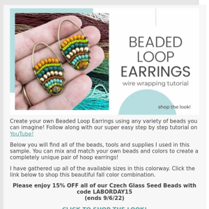 Cute & Easy DIY Fall Earrings + 15% OFF!
