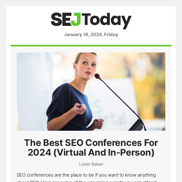 The Best SEO Conferences For 2024 (Virtual And In-Person)