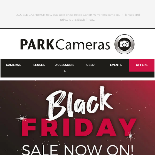 Double your savings: Canon products with DOUBLE CASHBACK this Black Friday