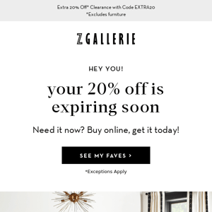 Shop Your Faves + 20% Off