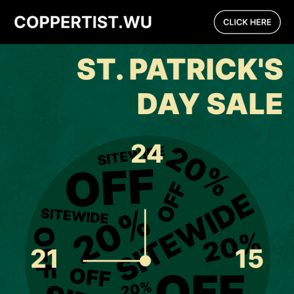 🍀Hurry! Our St. Patrick's Day Sale ends in 24 hours!🍀