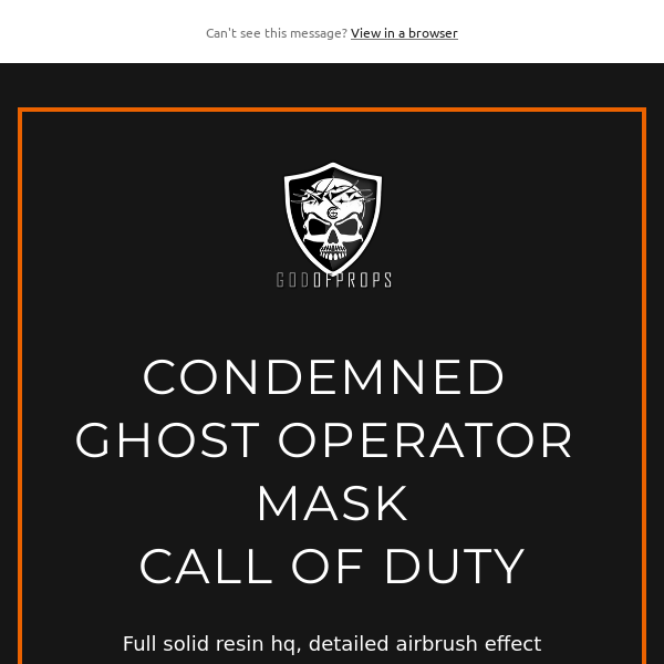 Ghost Condemned Mask 