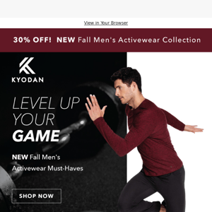 30% OFF! NEW Men’s Fall Collection