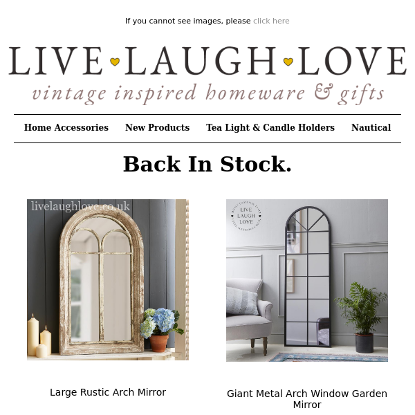 ❤️ Garden Mirrors, Rustic, French, and more Back In Stock!!!