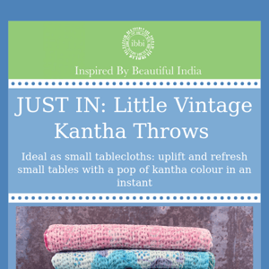 JUST IN: Little Kantha Throws Are HERE