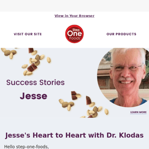 An update on Jesse's 103 point cholesterol reduction!