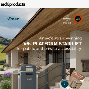 Vimec's award-winning V6s Platform Stairlift for public and private accessibility