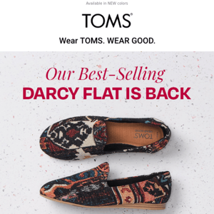 Our best-selling Darcy Flat is back