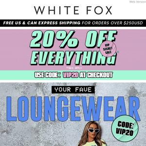 20% OFF LUXE NEW LOUNGE 🔥​ - White Fox Boutique