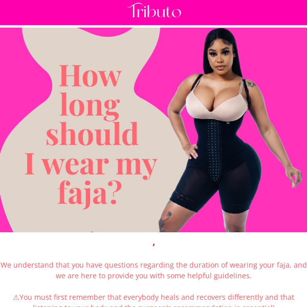 What to do when you get your faja