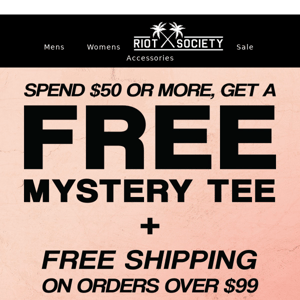 ⚡Free mystery tee this weekend only!