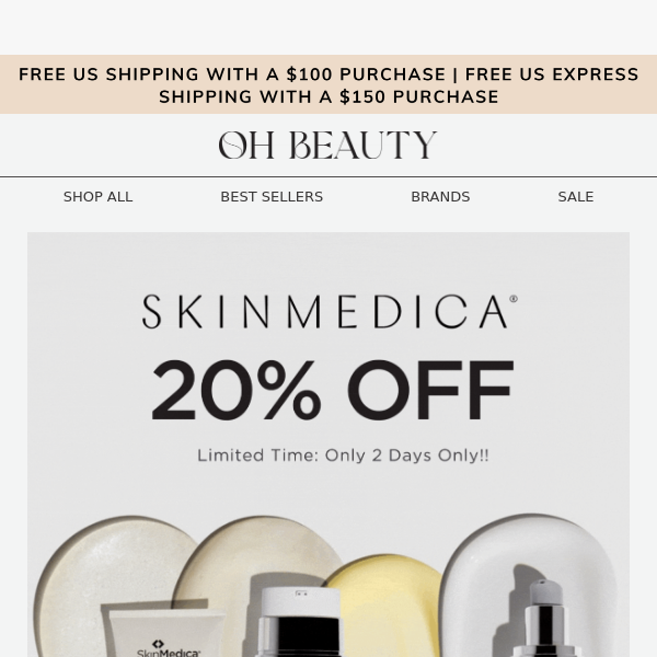 Score a stunning 20% Off SkinMedica and obtain complimentary samples! ✨