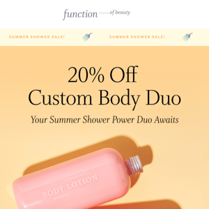 Save 20% off Custom Body Duo