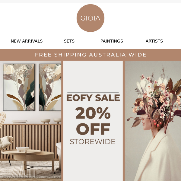 20% off storewide 🙌 EOFY sale is on