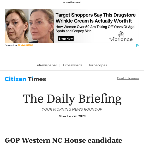 Daily Briefing: GOP Western NC House candidate positions: agree with Trump on NATO?