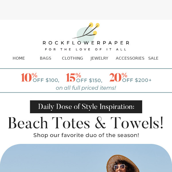 How she styles it: Beach Totes & Towels
