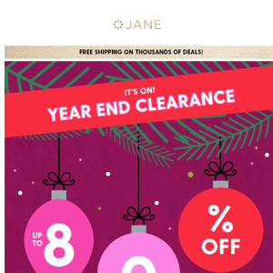 🎉 Clearance up to 80% off starts NOW! 🎉