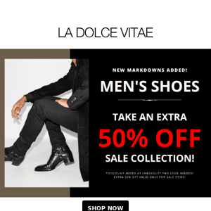 💥Men's Shoes - Extra 50% Off Sale!