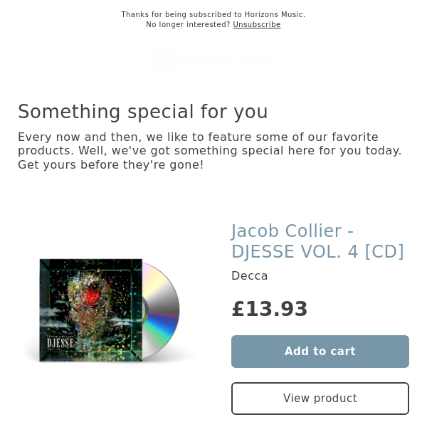 NEW! Jacob Collier - DJESSE VOL. 4 [Orange LP]