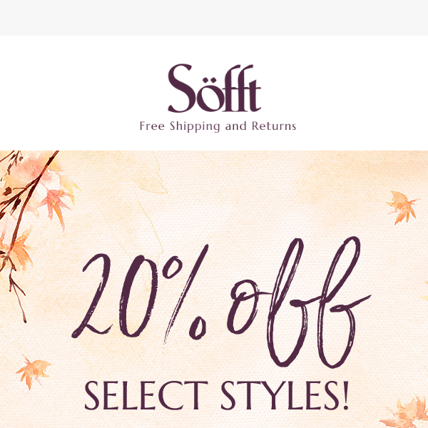 Save 20% on Fall Deals!