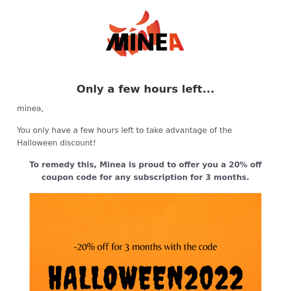 🎃 🎃 Tick tock tick tock... Only a few hours left until the discount ends!