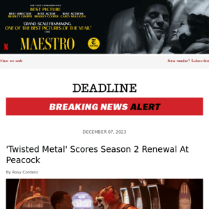 Twisted Metal' Renewed for Season 2 at Peacock