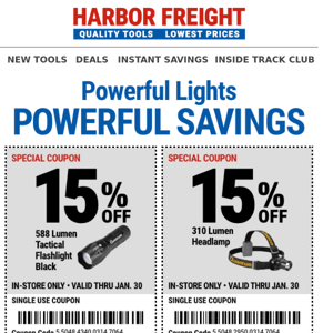 15% Off Coupons Inside - Save on Some of Our Best Lights