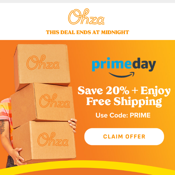 Prime Day: Enjoy 20% Off + Free Shipping 📦