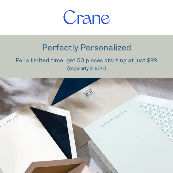 Personalized Stationery Starting at $99!