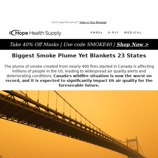 ALERT: Biggest Smoke Plume Yet From Canadian Wildfires Blankets 23 States