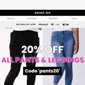 1-DAY SALE 🖤 20% off ALL PANTS! 🔥