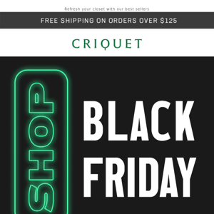 Criquet Shirts, Shop Up to 30% Off Black Friday Now!