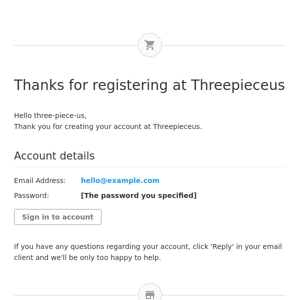 Thanks for registering at Threepieceus