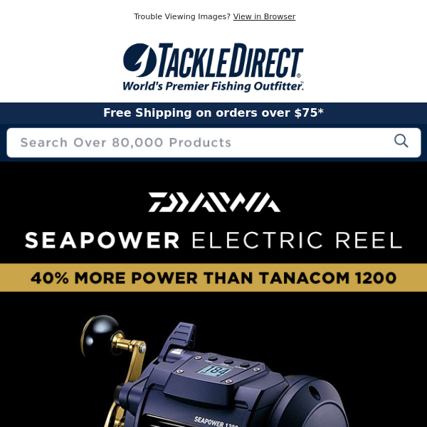 In-Stock! Daiwa Seapower Electric Reel - Tackle Direct