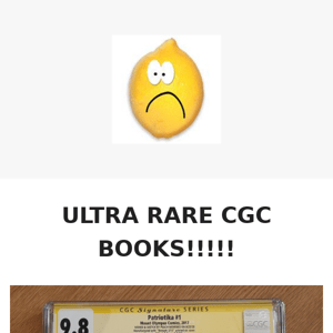 ULTRA RARE CGC BOOKS!!!!!