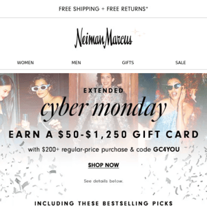 Ends tomorrow: $50-$1,250 gift card + free beauty treats