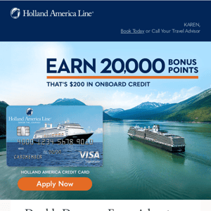 Start Your Adventure With 20,000 Bonus Points!