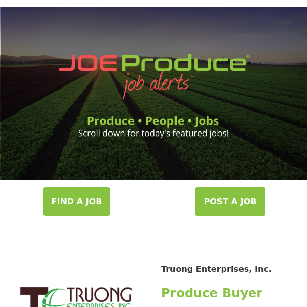 Fresh Jobs With Truong Enterprises, Duncan Family Farms, Calavo, JC Watson, Nature's Produce & Leo's Apples