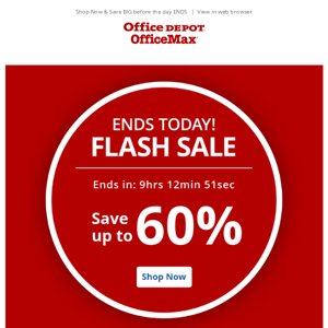 We're in the final hours of our Up To 60% Off Flash Sale