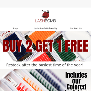 Buy 2 Get 1 Free Lash Trays!