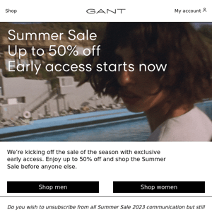 Summer Sale: Up to 50% off – Early access - Gant