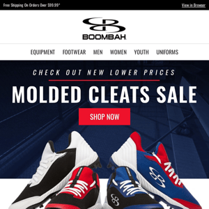 Molded Cleats Footwear Sale - New Lower Prices!